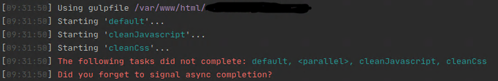 NPM del task forgets to signal async completion